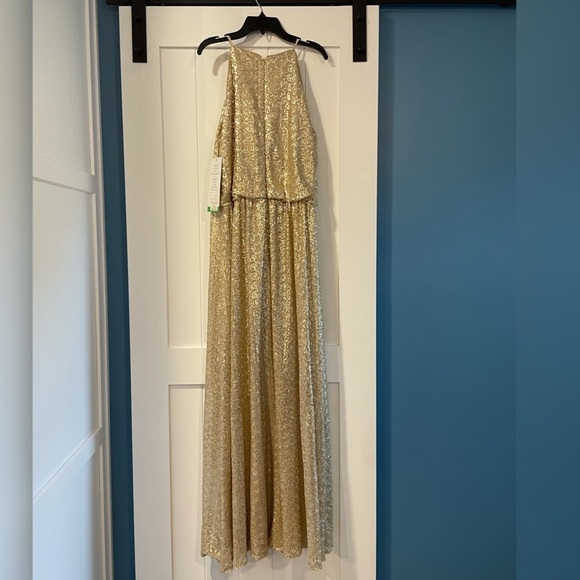 Bill Levkoff Bridesmaid Dress Gold Size 12 - Picture 2 of 2